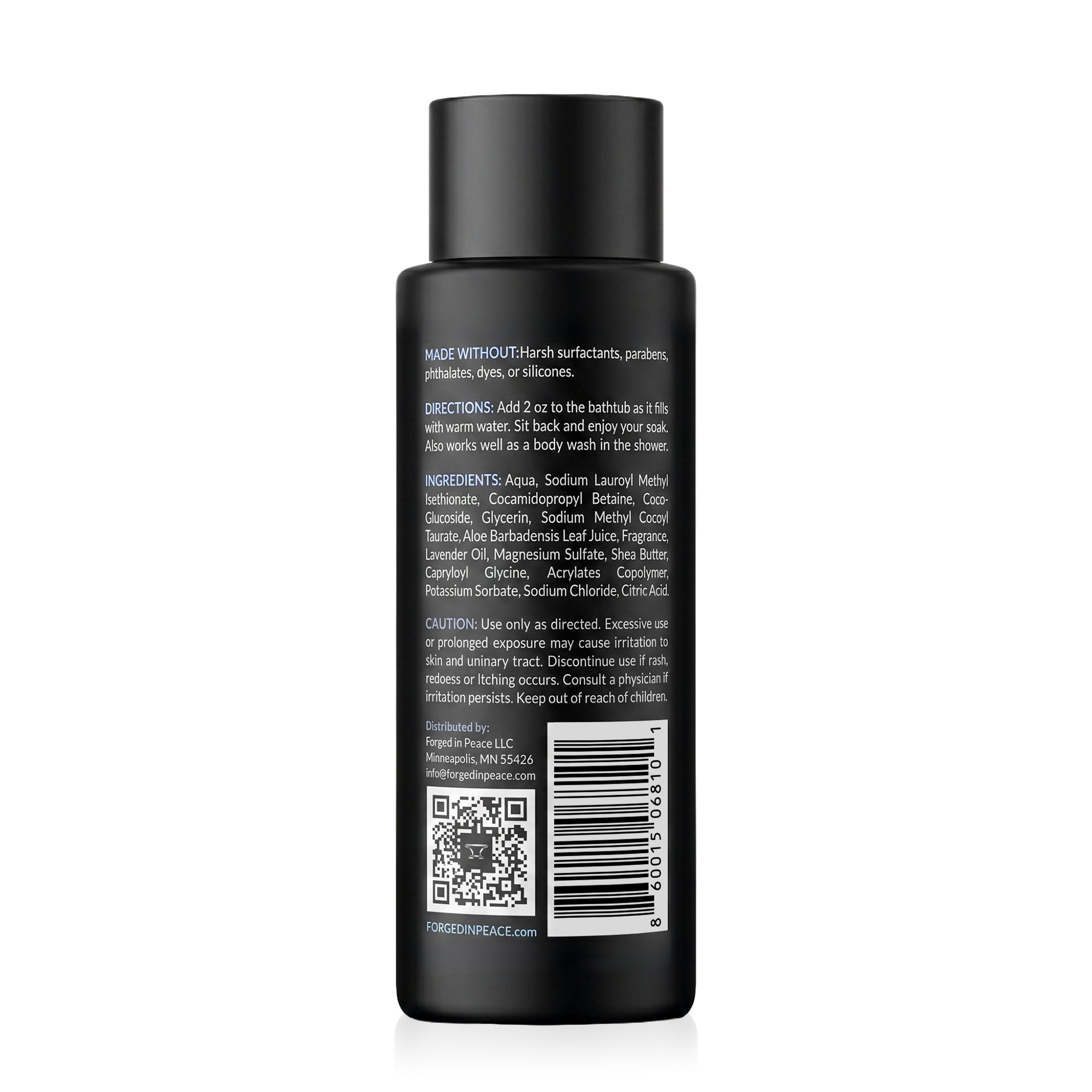 Men's Bubble Bath with Epsom Salt & Aloe