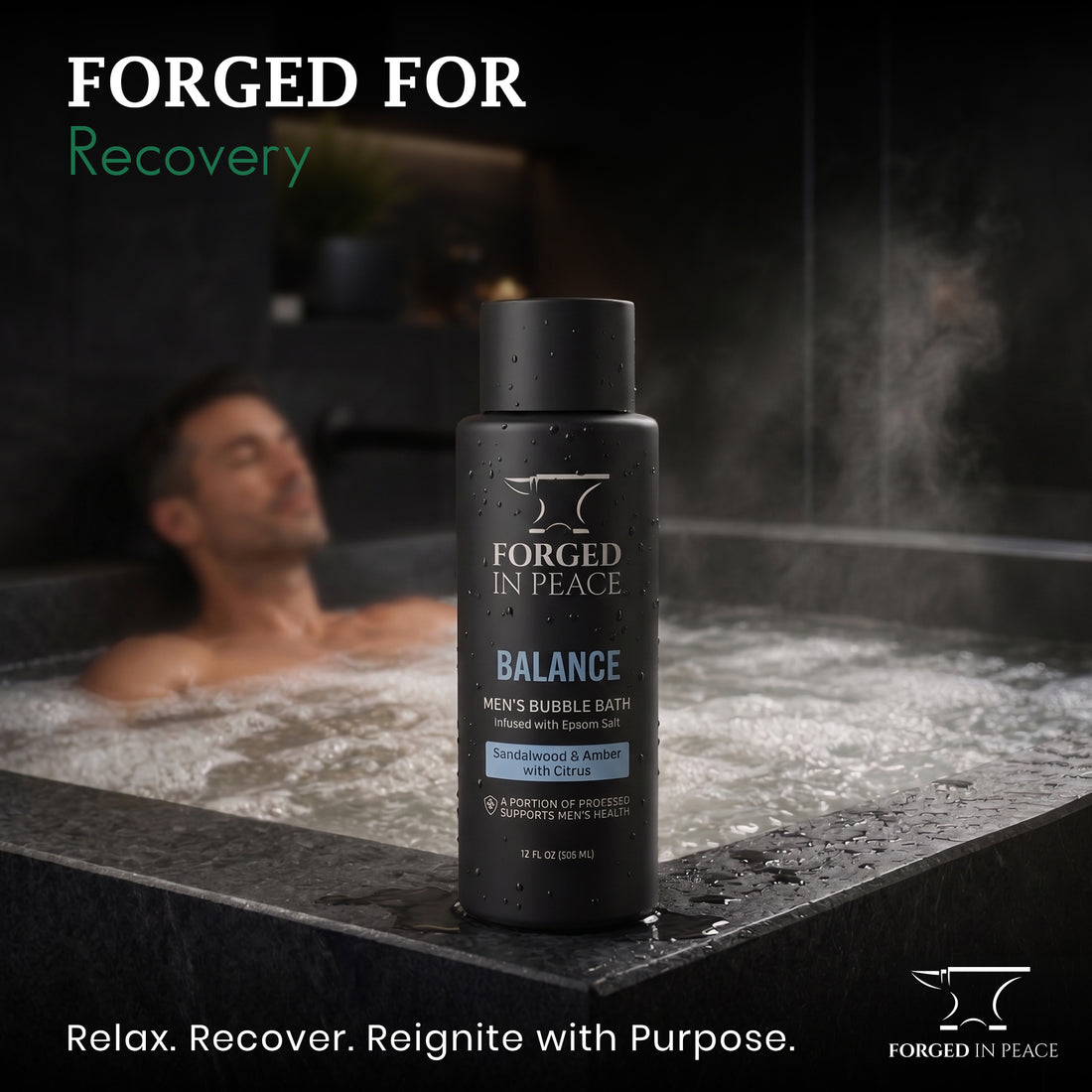 Men's Bubble Bath with Epsom Salt & Aloe