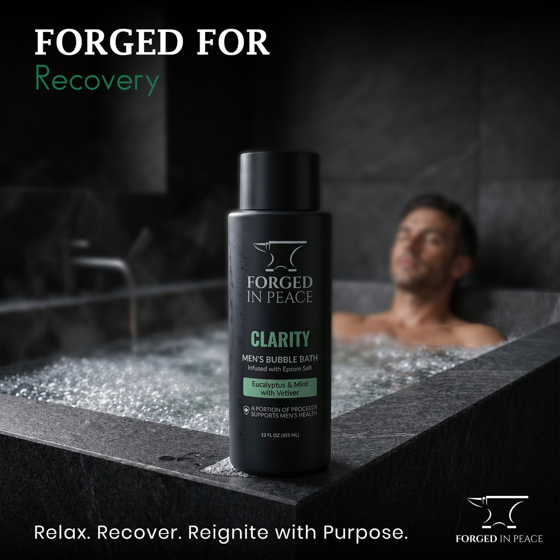 Men's Bubble Bath with Epsom Salt & Aloe