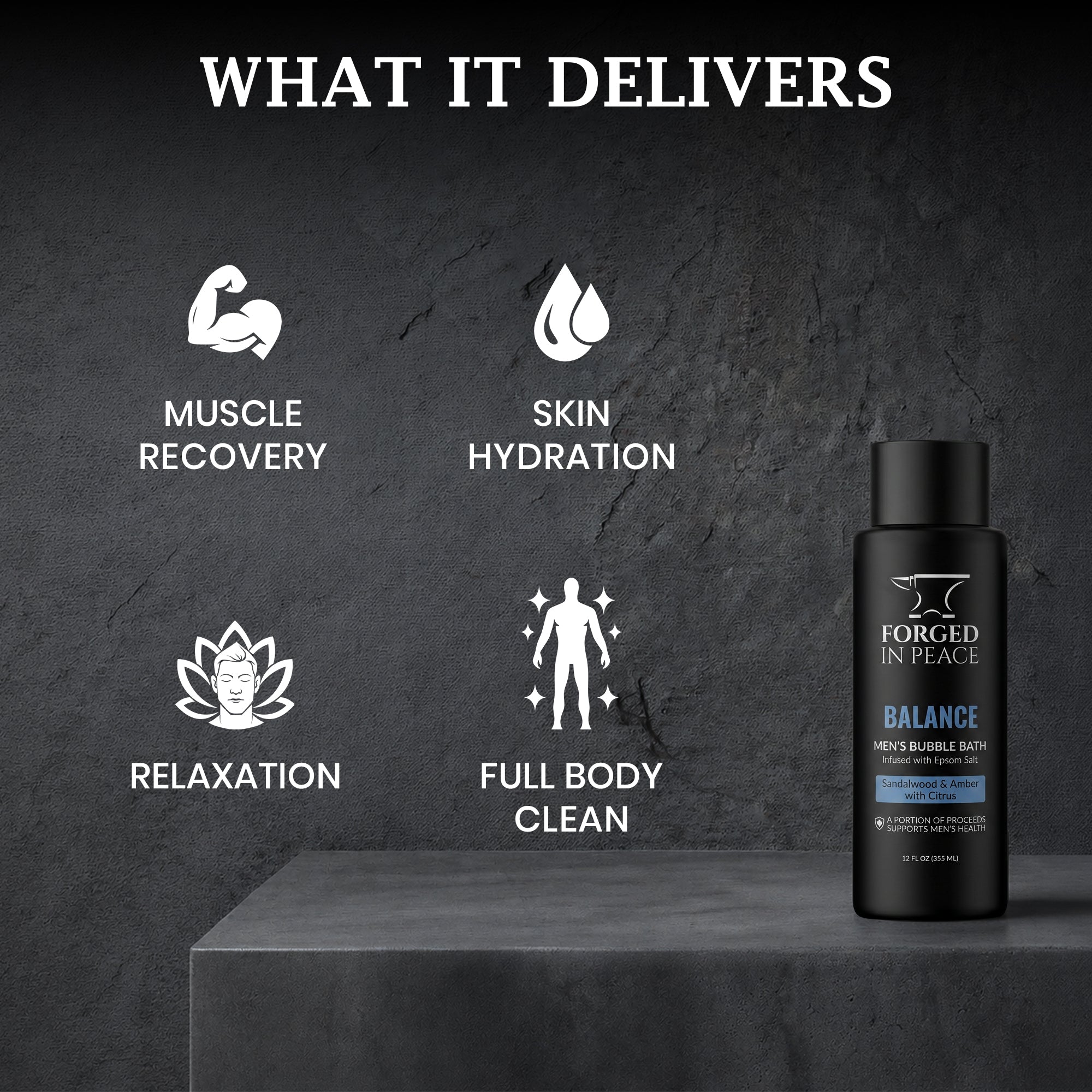 Men's Bubble Bath with Epsom Salt & Aloe