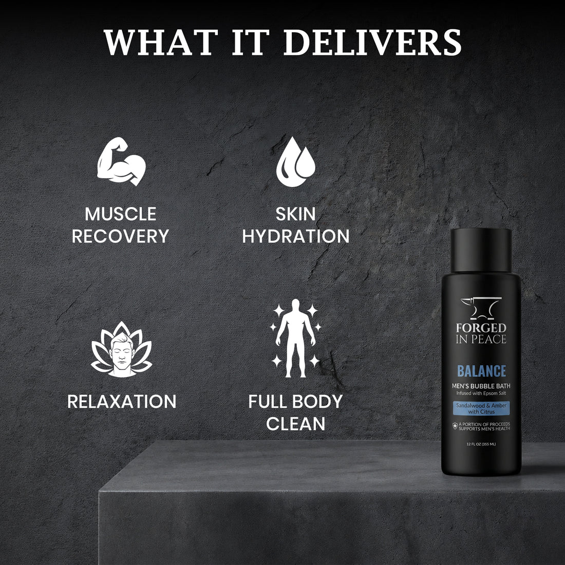 Men's Bubble Bath with Epsom Salt & Aloe