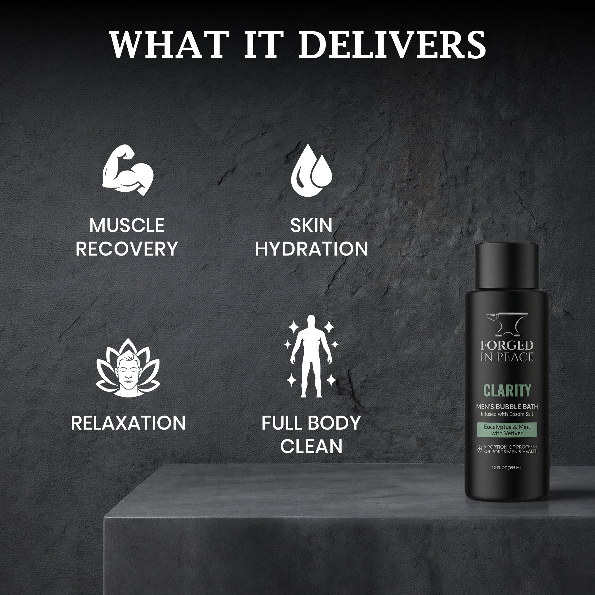 Men's Bubble Bath with Epsom Salt & Aloe