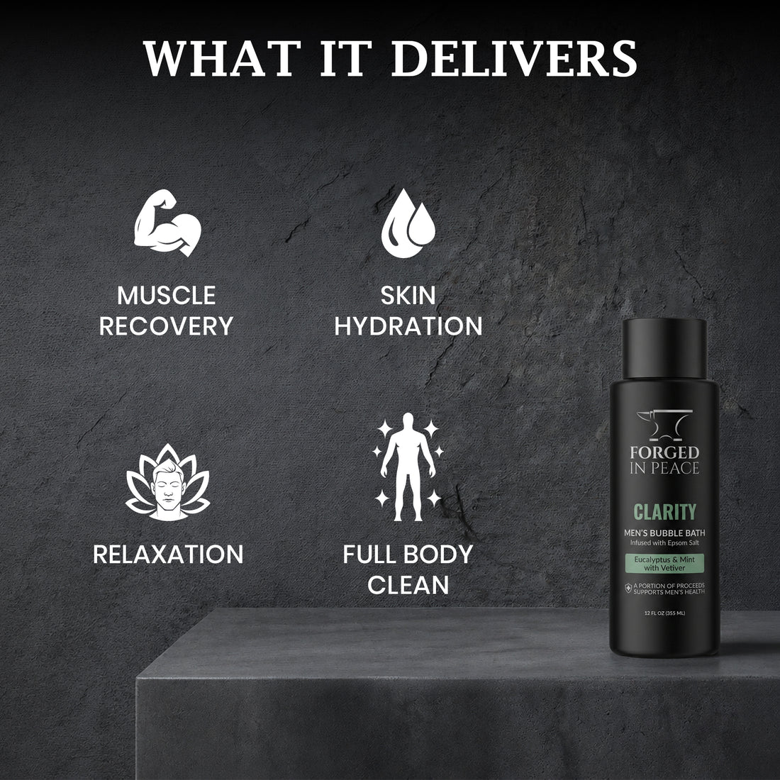 Men's Bubble Bath with Epsom Salt & Aloe
