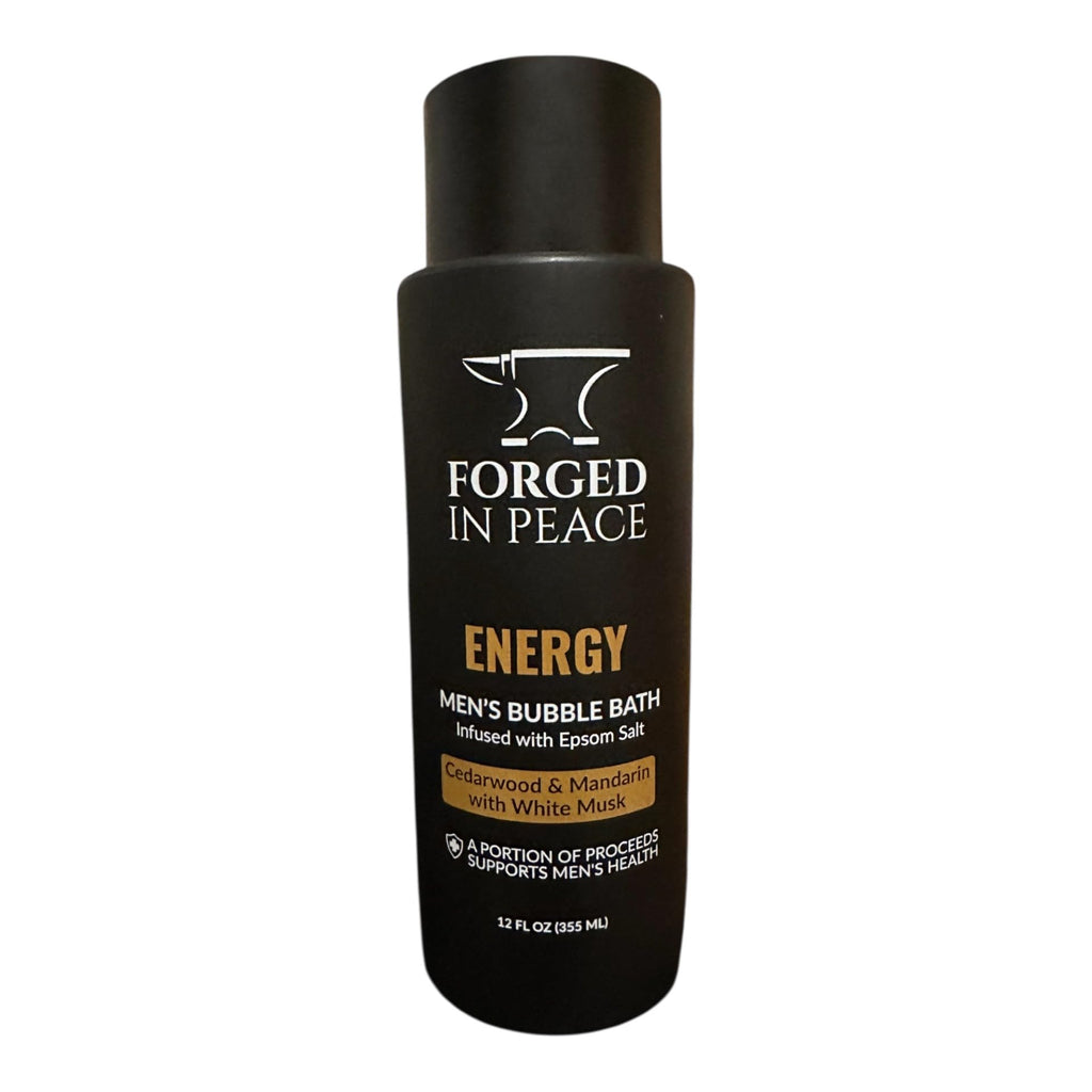 Forged In Peace Men’s Bubble Bath with Epsom Salt & Aloe Vera 12 Fl Oz