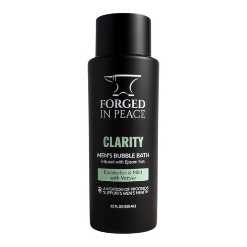 Forged In Peace Men’s Bubble Bath with Epsom Salt & Aloe Vera | Multiple Scents Available | 12 Fl Oz