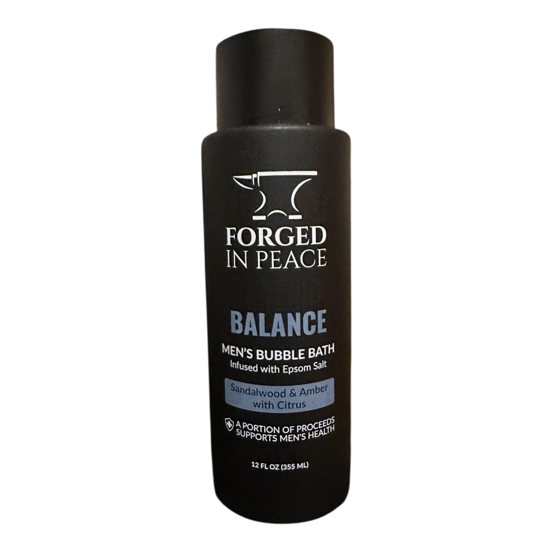 Forged In Peace Men’s Bubble Bath with Epsom Salt & Aloe Vera 12 Fl Oz