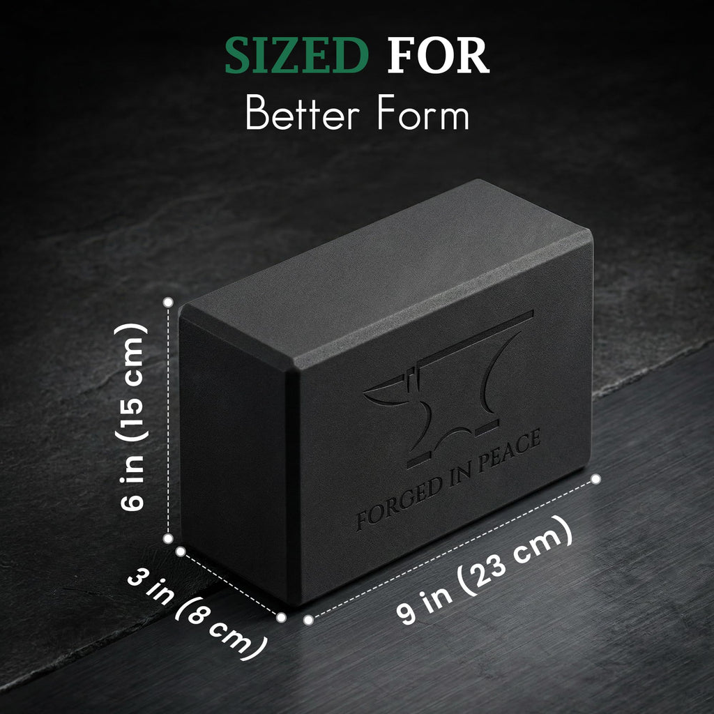 Men’s Yoga Block – High-Density EVA Foam, Non-Slip, Durable Support for Yoga & Fitness, Black